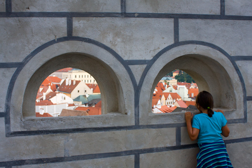 Český Krumlov - výhľad zo zámku